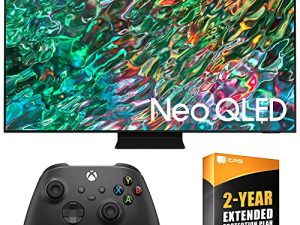 SAMSUNG QN90BA 85" Neo QLED 4K Quantum HDR Smart TV (2022) Ultimate Bundle with Xbox Wireless Controller (Carbon Black) and Premium 2 YR CPS Enhanced Protection Pack